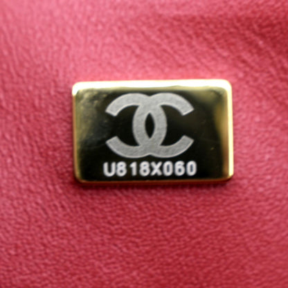 CHANEL Mini Top Handle Rectangular Flap Quilted Leather Crossbody Bag Red