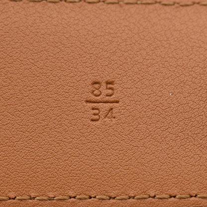 FENDI FF Leather Waist Belt Tan Size 85/34