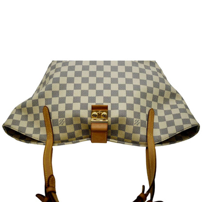 LOUIS VUITTON Salina PM Damier Azur Shoulder Bag White