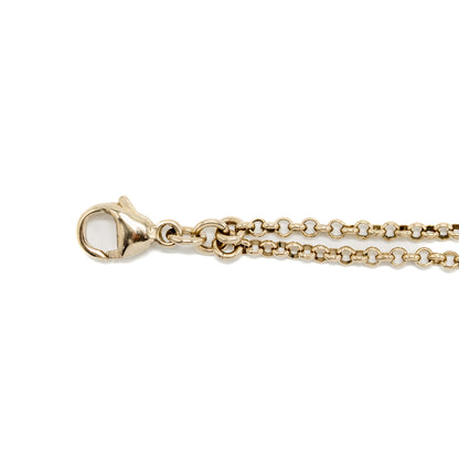 Chanel Double Chain Bracelet with CC logo and pearl  light gold tone