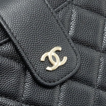 Chanel Clutch Wallet Caviar Black L