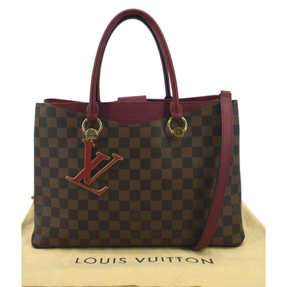 LOUIS VUITTON LV Riverside Damier Ebene Shoulder Bag Brown