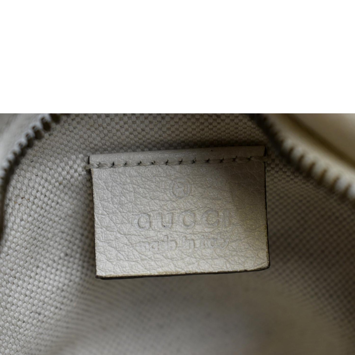 GUCCI Print Small Leather Belt Waist Bum Bag White