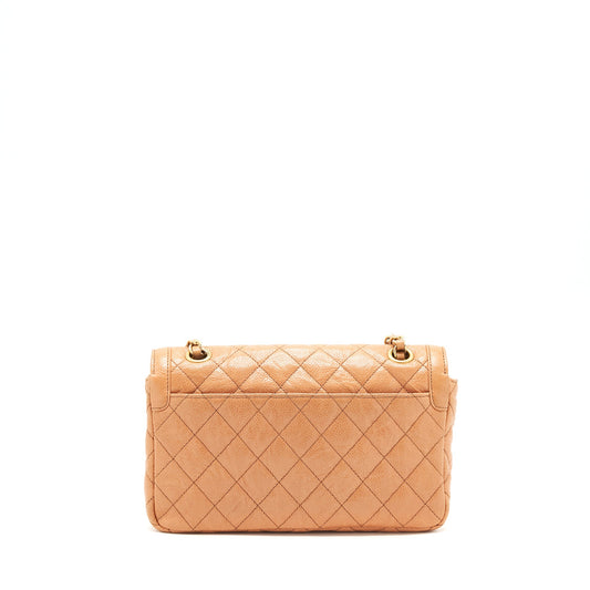 Chanel Seasonal Flap Bag Grained Calfskin Pink