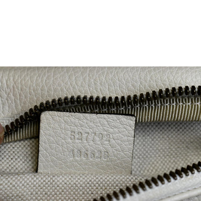 GUCCI Print Small Leather Belt Waist Bum Bag White