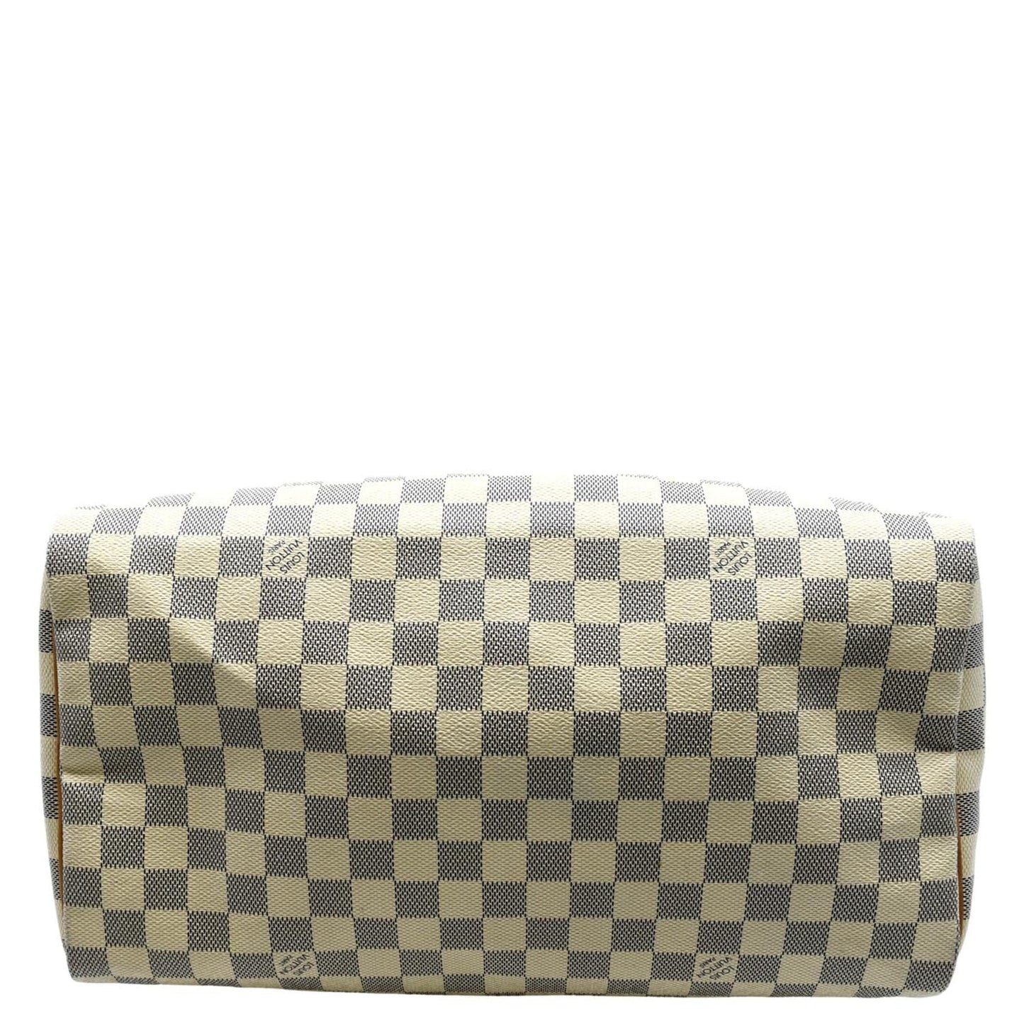 LOUIS VUITTON Speedy 35 Damier Azur Satchel Bag White