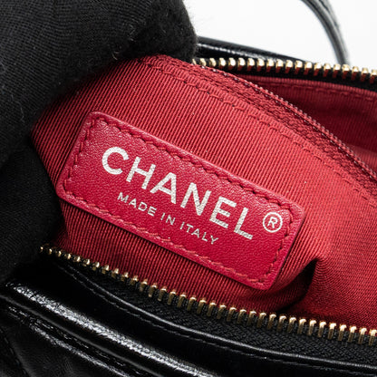 Chanel small Gabrielle hobo bag calfskin black multicolour Hardware