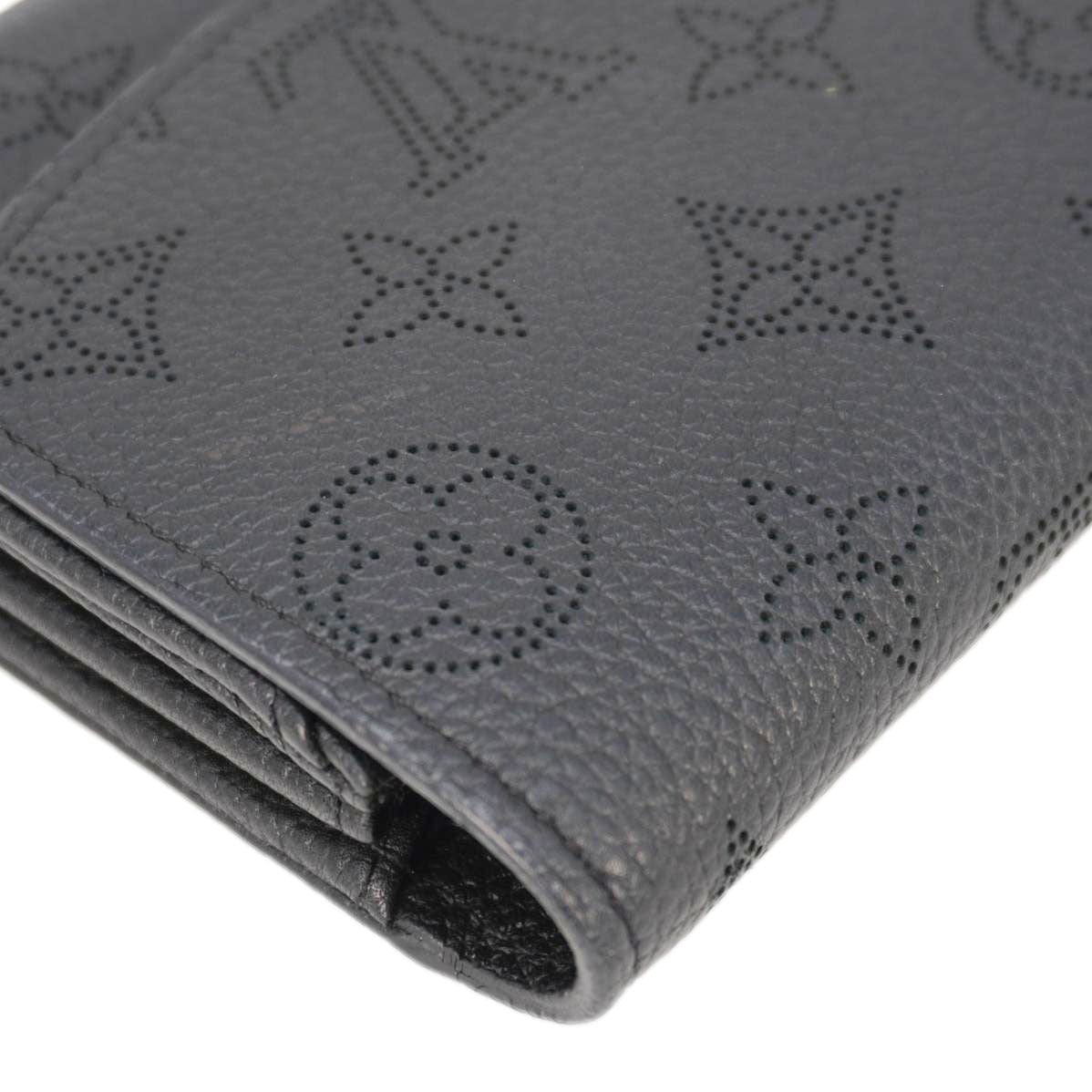 LOUIS VUITTON Iris Mahina Monogram Leather Wallet Black