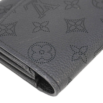 LOUIS VUITTON Iris Mahina Monogram Leather Wallet Black