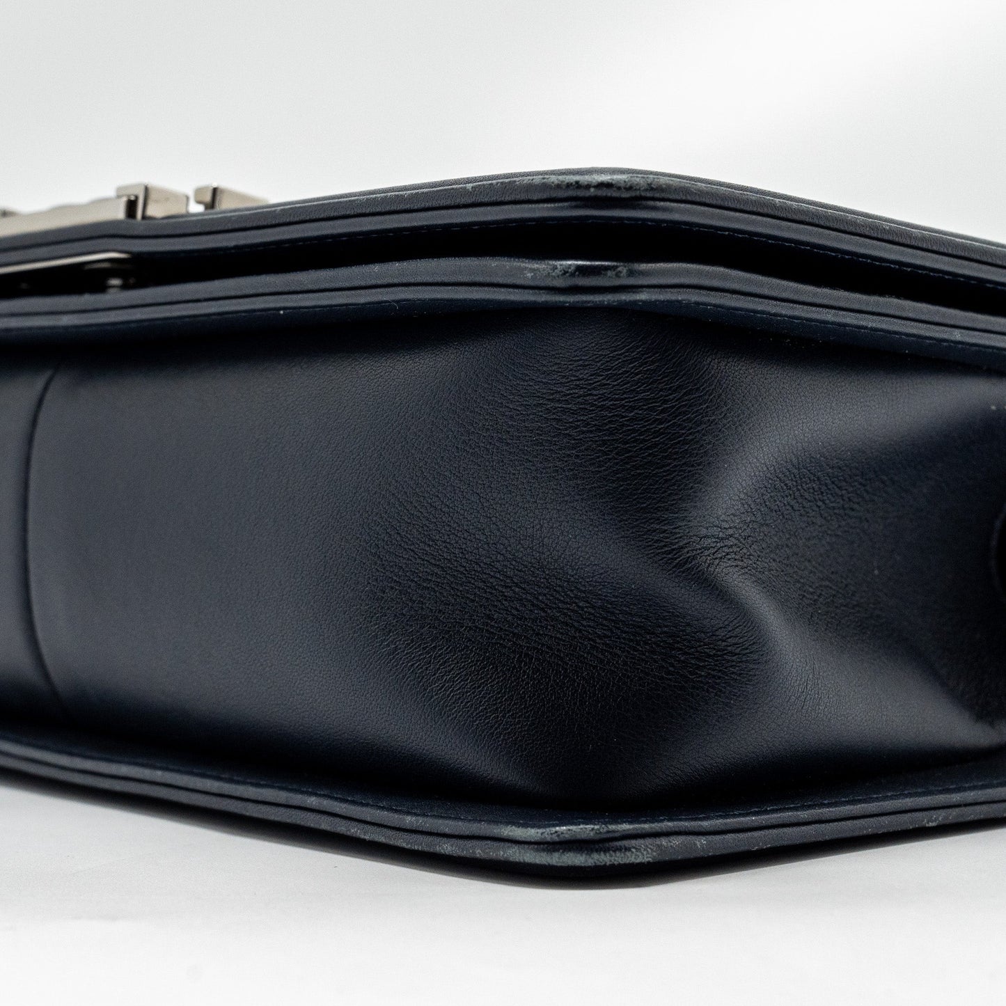 CHANEL Medium Boy Bag Calfskin Navy