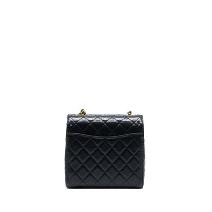 Chanel 22K Retro Classic New Square Flap Bag Goatskin Black with  (Microchip)