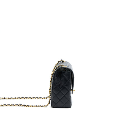 Chanel 22K Retro Classic New Square Flap Bag Goatskin Black with  (Microchip)