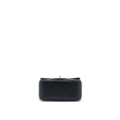 Chanel Mini Square Flap Bag Lambskin Black L