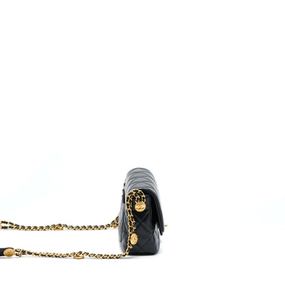 Chanel 22A Small Flap Bag Caviar Black Brushed Gold Hardware