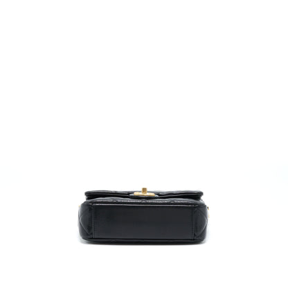 Chanel 22A Small Flap Bag Caviar Black Brushed Gold Hardware