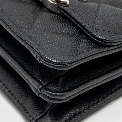 Chanel 22s Mini Clutch With Chain Caviar Black