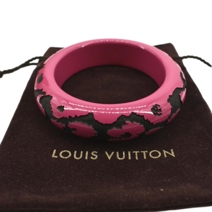 LOUIS VUITTON Leo Bangle Monogram Lacquer Wood Bracelet Fuchsia Pink
