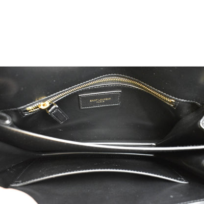 YVES SAINT LAURENT Le Maillon Smooth Leather Shoulder Bag Black