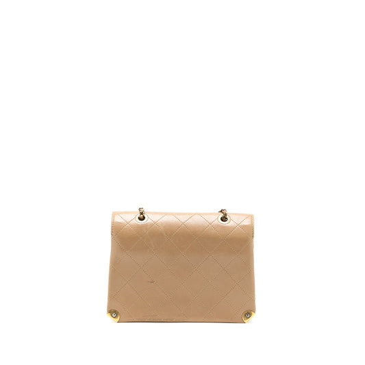 Chanel Messenger Flap Bag Lambskin Beige