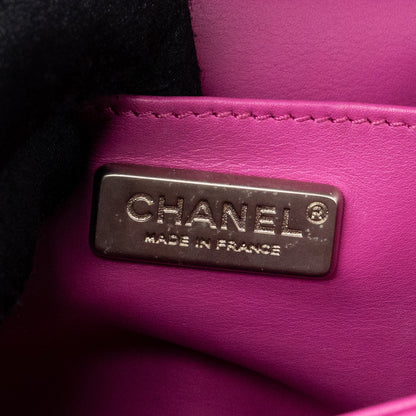 Chanel Medium Boy Bag Python Pink Brushed