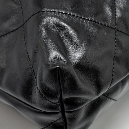 Chanel Medium 22 Bag Shiny Calfskin Black  (microchip)