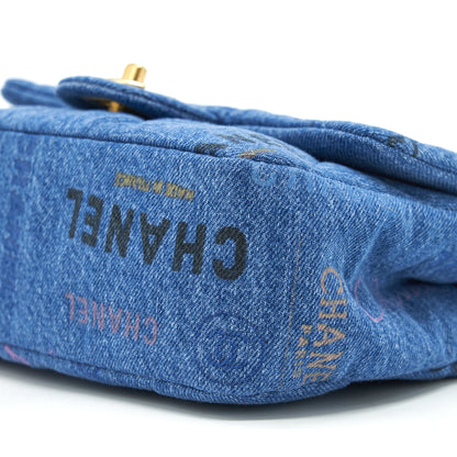 Chanel 22P Small Flap Bag 23cm Denim Blue