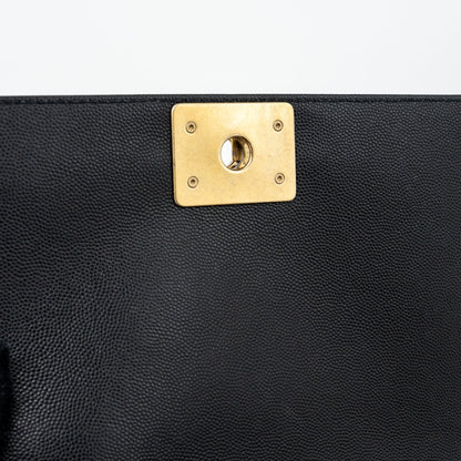 Chanel Medium Classic Boy Bag Caviar Black