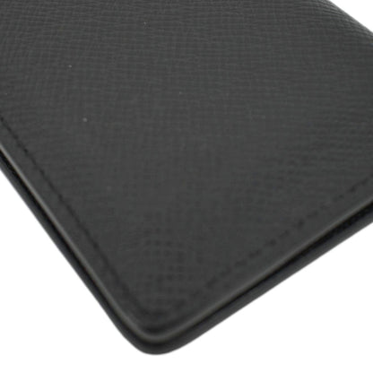 LOUIS VUITTON Taiga Leather Pocket Organizer Zippy Wallet Black