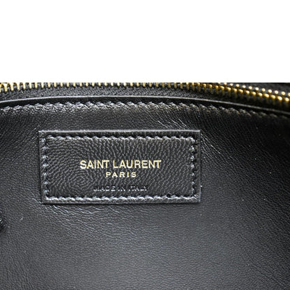 YVES SAINT LAURENT Le Maillon Smooth Leather Shoulder Bag Black