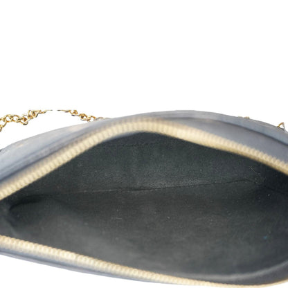 LOUIS VUITTON Mini Pochette Bicolor Monogram Empreinte Accessoires Pouch Black