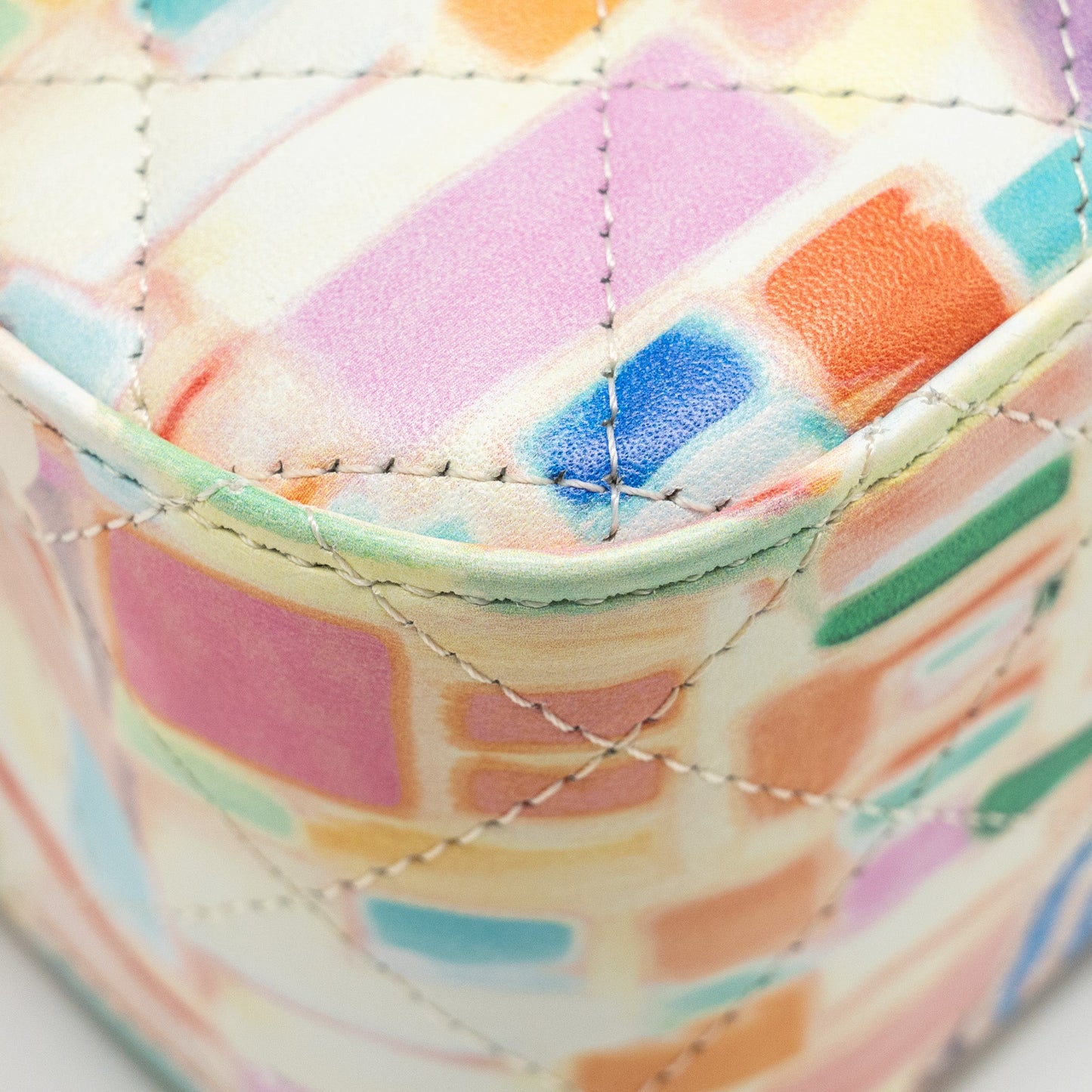 Chanel Medium Double Flap Bag Umbrella Rainbow Print Calfskin Multicolour