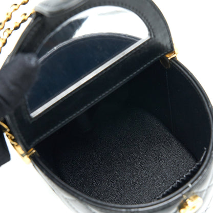 Chanel 23C Flap Bucket Bag Lambskin Black  (Microchip)