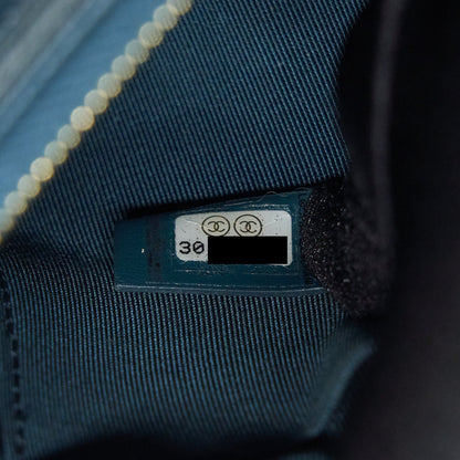 Chanel Boy Pouch Caviar Dark Green L