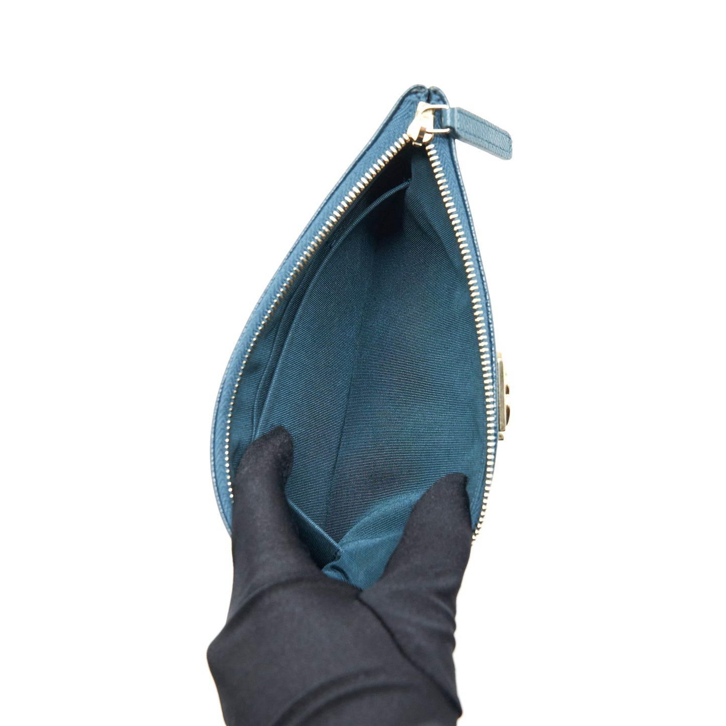 Chanel Boy Pouch Caviar Dark Green L