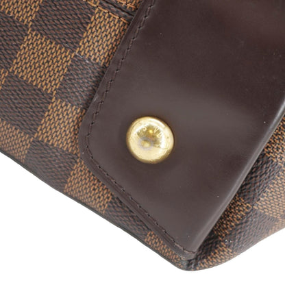 LOUIS VUITTON Duomo Damier Ebene Hobo Bag Brown