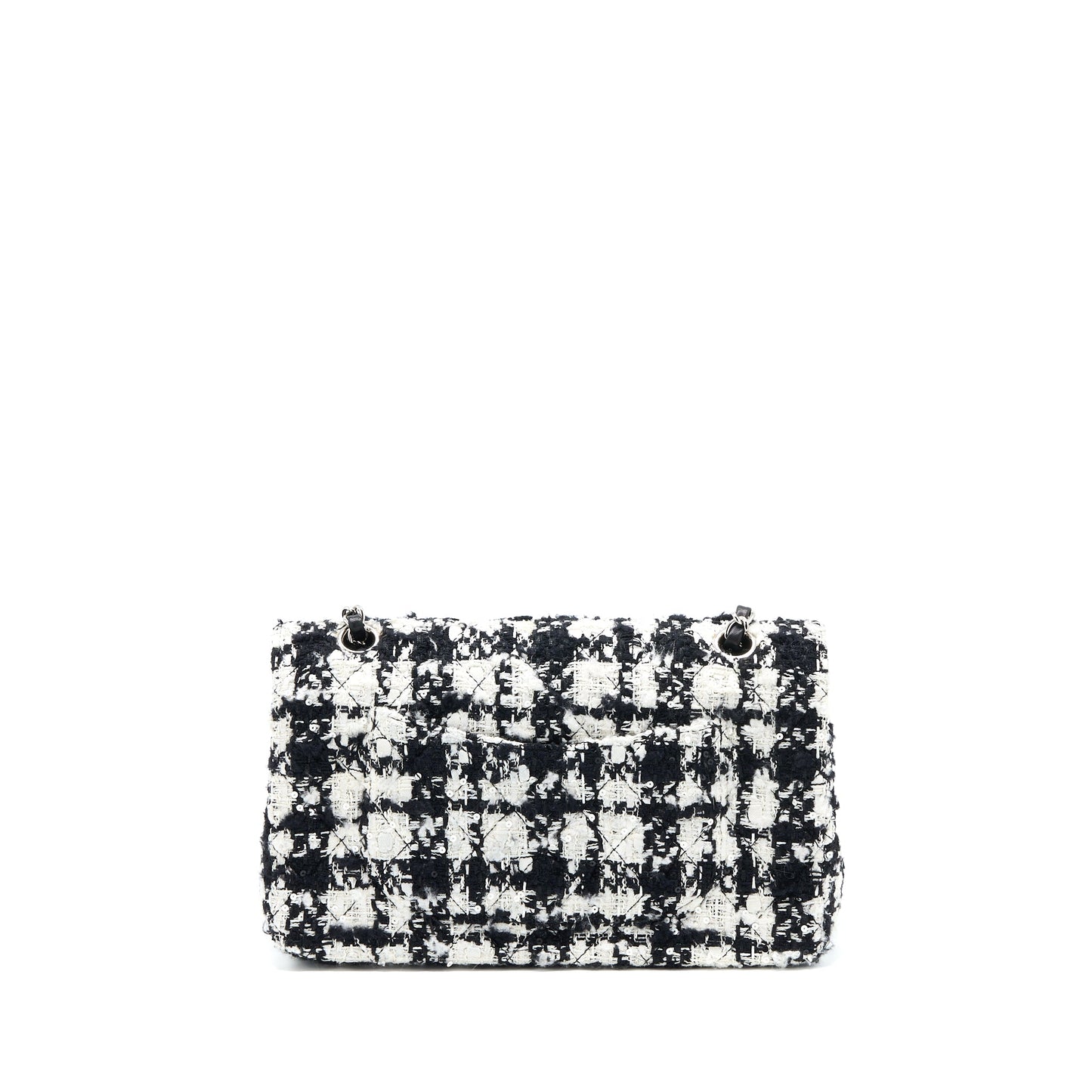 Chanel Classic Double Flap Bag Tweed Black/White