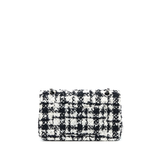 Chanel Classic Double Flap Bag Tweed Black/White