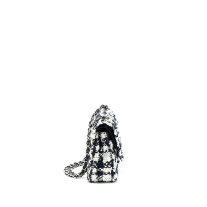 Chanel Classic Double Flap Bag Tweed Black/White