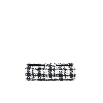 Chanel Classic Double Flap Bag Tweed Black/White