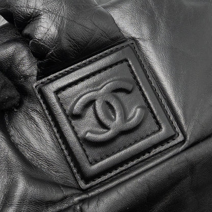 Chanel Puffy Down Down Tote Bag lambskin Black