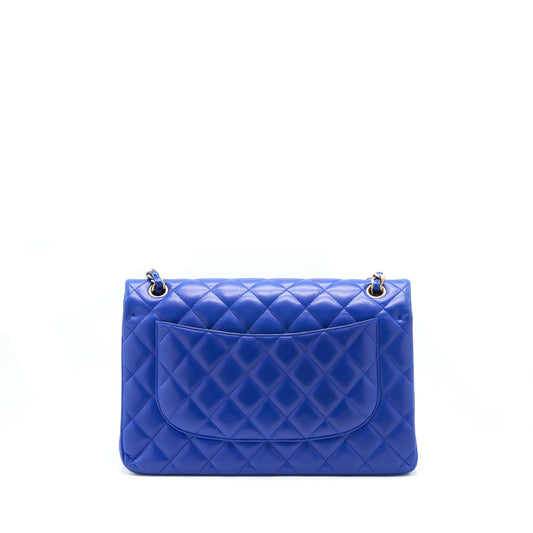 Chanel Jumbo Classic Double Flap Bag Lambskin Blue Brushed