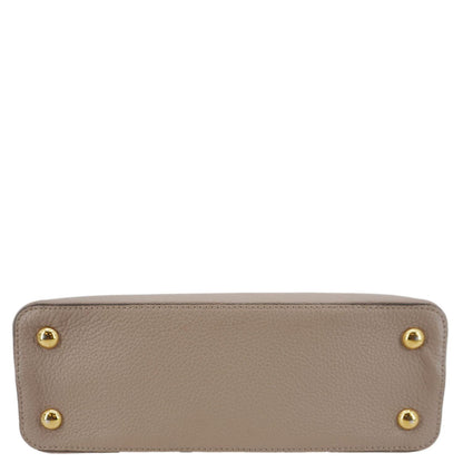 LOUIS VUITTON Capucines Leather Shoulder Bag Galet