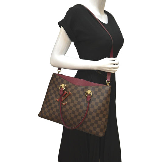 LOUIS VUITTON LV Riverside Damier Ebene Shoulder Bag Brown