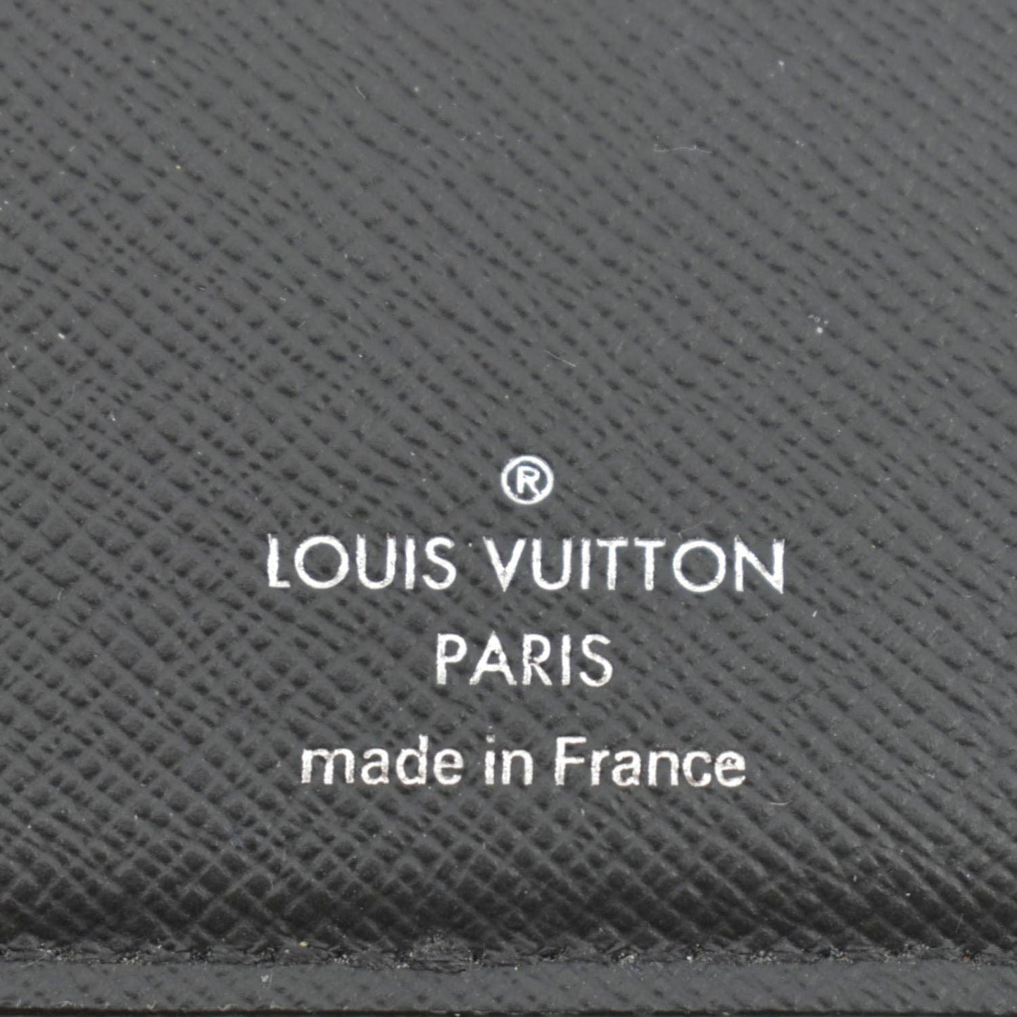 LOUIS VUITTON Taiga Leather Pocket Organizer Zippy Wallet Black