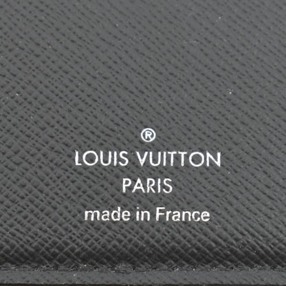 LOUIS VUITTON Taiga Leather Pocket Organizer Zippy Wallet Black
