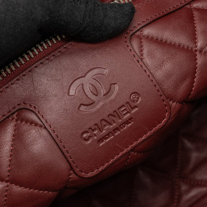Chanel Puffy Down Down Tote Bag lambskin Black