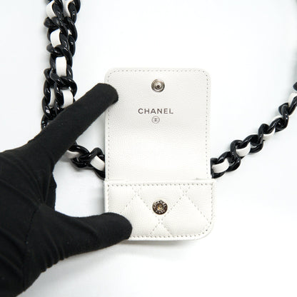 Chanel AirPods Case Chain Belt White / Black Hardware