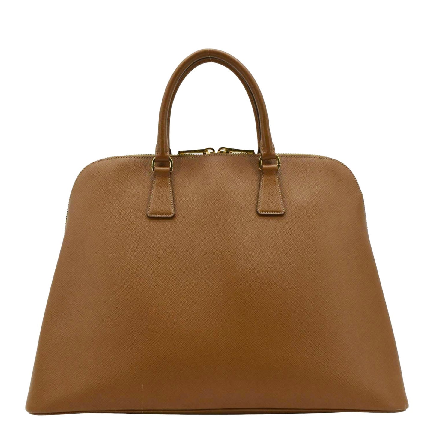 PRADA Promenade Saffiano Leather Satchel Bag Light Brown
