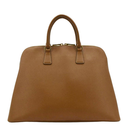 PRADA Promenade Saffiano Leather Satchel Bag Light Brown