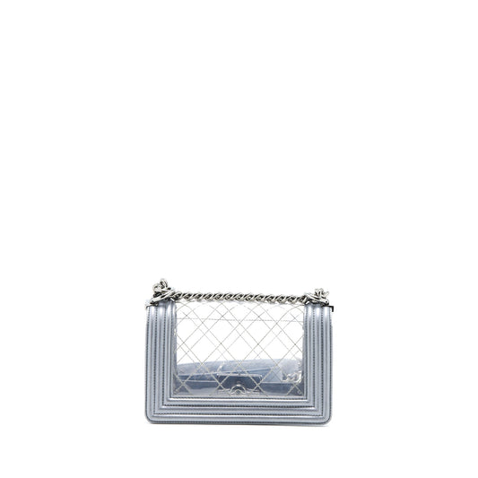 Chanel Small Boy PVC/Lambskin Silver